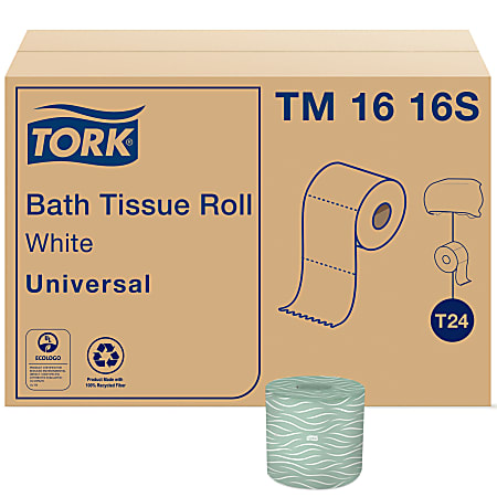 Tork 2-Ply Toilet Paper, 500 Sheets Per Roll, Case Of 96 Rolls