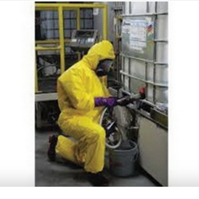 ChemGuard 122 Yellow Chemical Coverall w/ Hood & Boots 25/cs