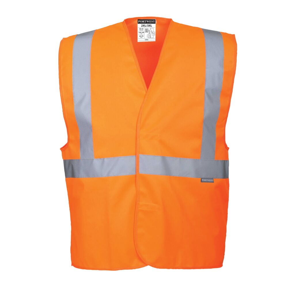 Portwest Hi-Vis Orange Safety Vest L/XL